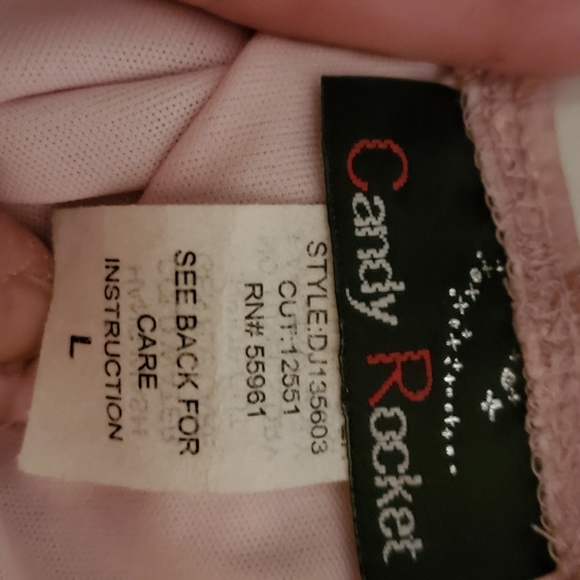 Vintage Candy Rocket size large pink floral dress. Bodycon. Fully lined. - Picture 4 of 7